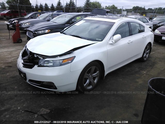 19UUA9F57DA000892 - 2013 ACURA TL TECH WHITE photo 2