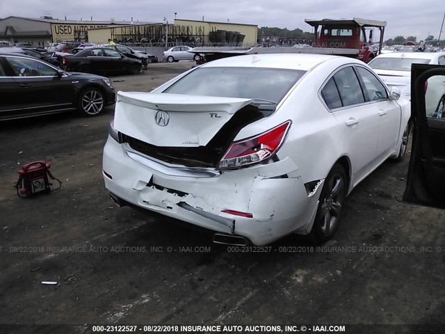 19UUA9F57DA000892 - 2013 ACURA TL TECH WHITE photo 4