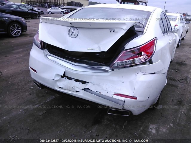 19UUA9F57DA000892 - 2013 ACURA TL TECH WHITE photo 6
