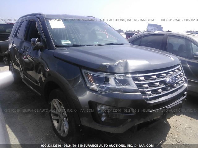 1FM5K7D80GGB34285 - 2016 FORD EXPLORER XLT GRAY photo 1