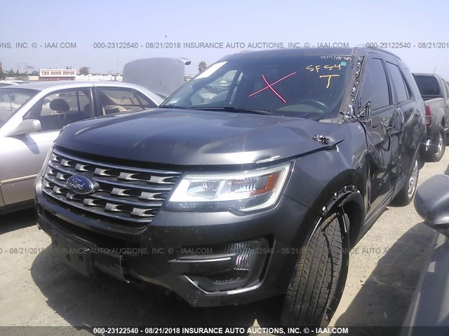 1FM5K7D80GGB34285 - 2016 FORD EXPLORER XLT GRAY photo 2