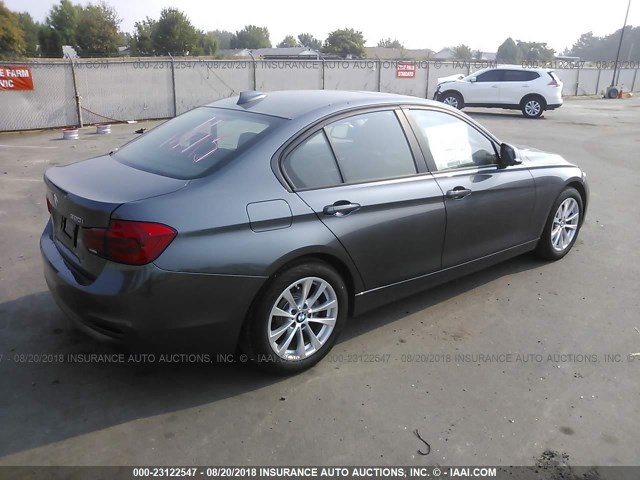 WBA8E1G37HNU15712 - 2017 BMW 320 GRAY photo 4