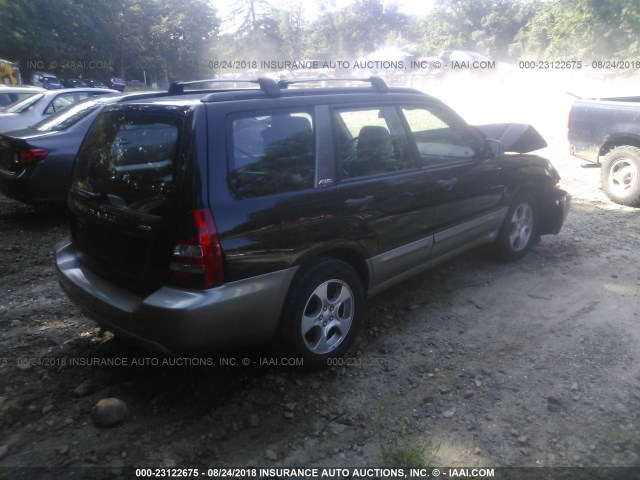 JF1SG65634H703500 - 2004 SUBARU FORESTER 2.5XS შავი ფოტო 4