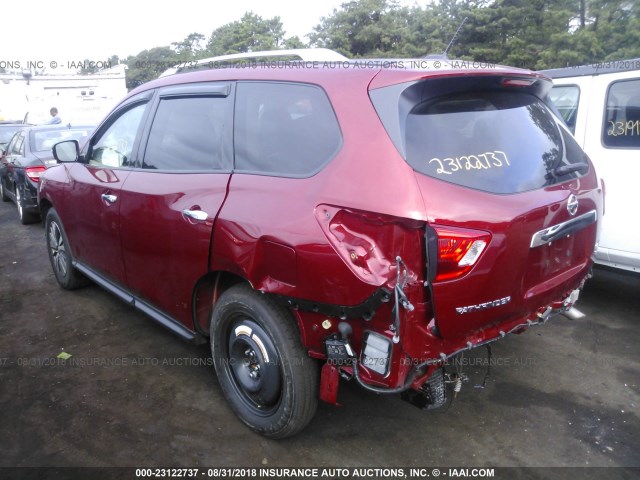 5N1DR2MM6HC697017 - 2017 NISSAN PATHFINDER S/SV/SL/PLATINUM RED photo 3