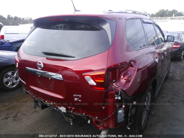 5N1DR2MM6HC697017 - 2017 NISSAN PATHFINDER S/SV/SL/PLATINUM RED photo 4