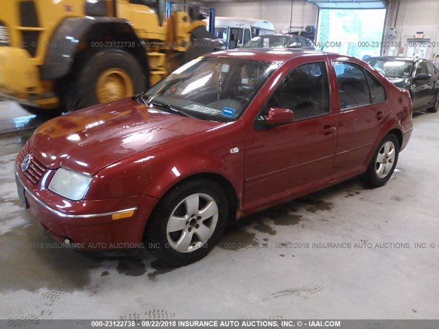 3VWSE69M14M078399 - 2004 VOLKSWAGEN JETTA GLS RED photo 2