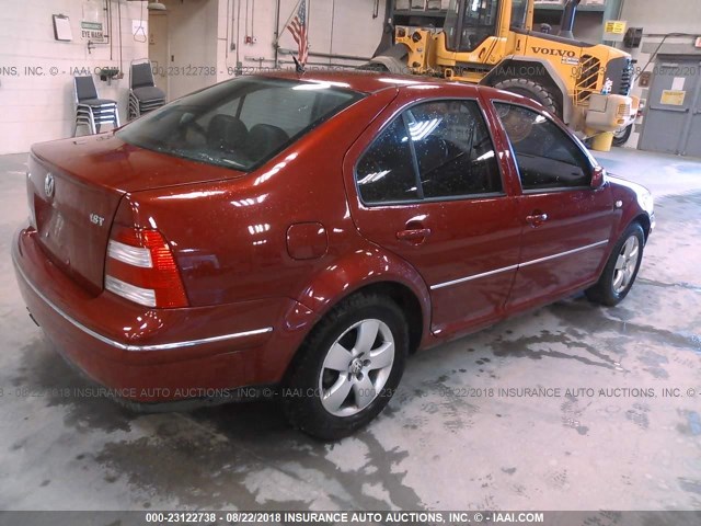 3VWSE69M14M078399 - 2004 VOLKSWAGEN JETTA GLS RED photo 4