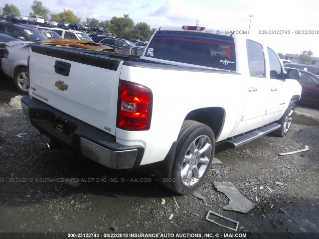 3GCPKTE75CG137838 - 2012 CHEVROLET SILVERADO K1500 LTZ WHITE photo 4