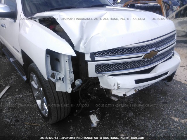 3GCPKTE75CG137838 - 2012 CHEVROLET SILVERADO K1500 LTZ WHITE photo 6