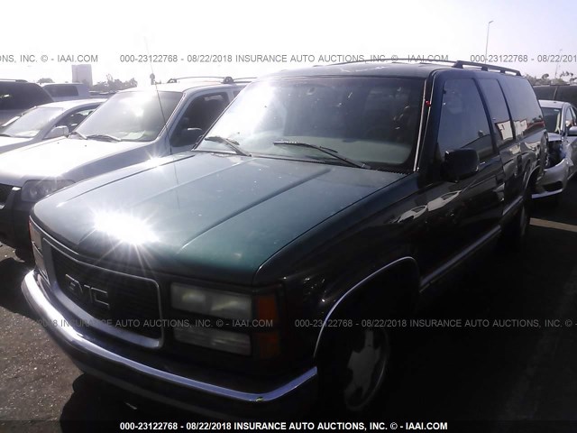 3GKEC16R0XG548261 - 1999 GMC SUBURBAN C1500 GREEN photo 2