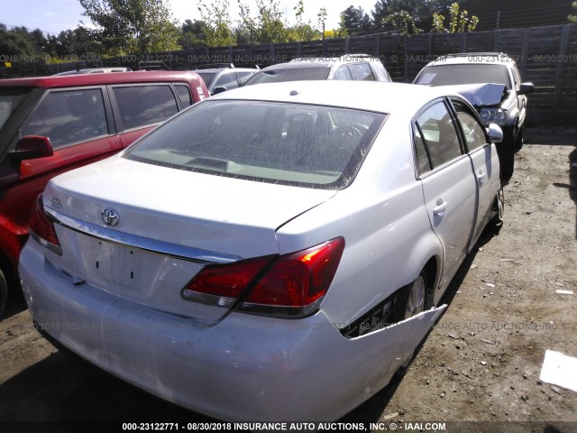 4T1BK3DB3CU454719 - 2012 TOYOTA AVALON LIMITED WHITE photo 4