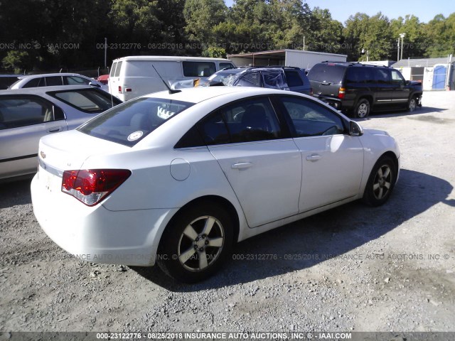 1G1PF5SC8C7346464 - 2012 CHEVROLET CRUZE LT WHITE photo 4