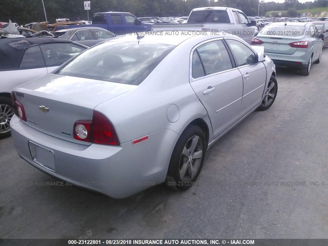 1G1ZC5EU7BF329049 - 2011 CHEVROLET MALIBU 1LT SILVER photo 4