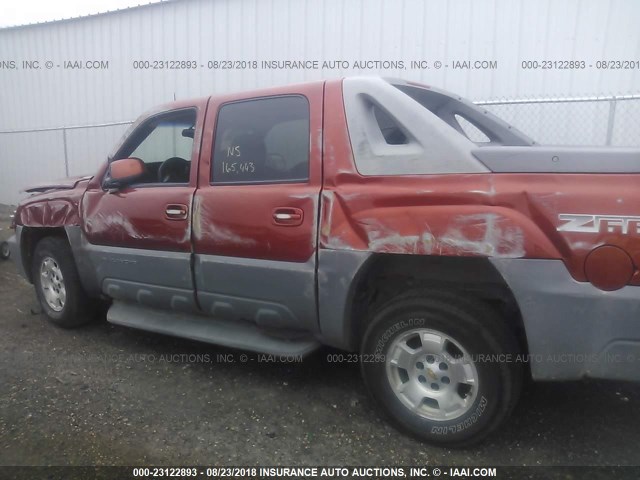 3GNEC13T12G160659 - 2002 CHEVROLET AVALANCHE C1500 ORANGE photo 6