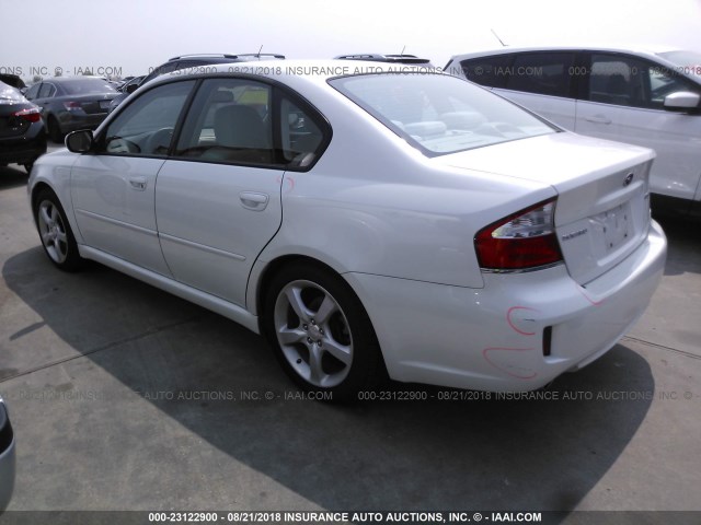 4S3BL616487202218 - 2008 SUBARU LEGACY 2.5I WHITE photo 3