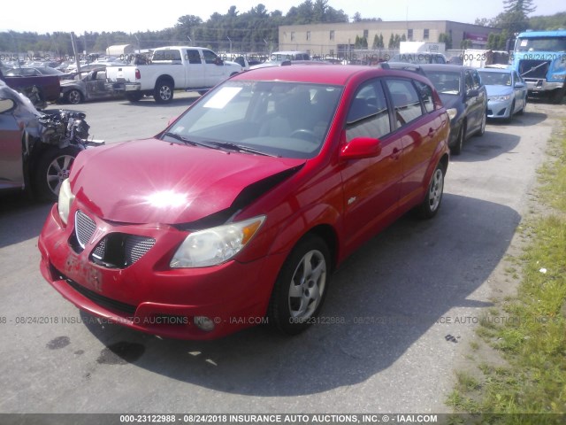 5Y2SL63805Z451159 - 2005 PONTIAC VIBE RED photo 2