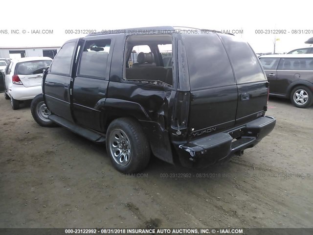 1GKEK13R2YR115405 - 2000 GMC YUKON DENALI BLACK photo 3