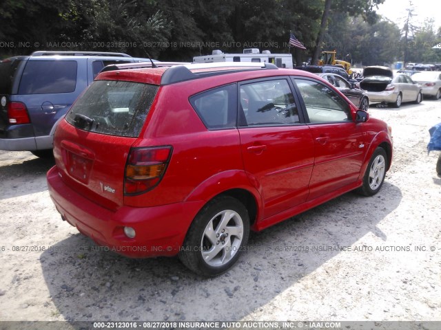 5Y2SL65886Z450095 - 2006 PONTIAC VIBE RED photo 4