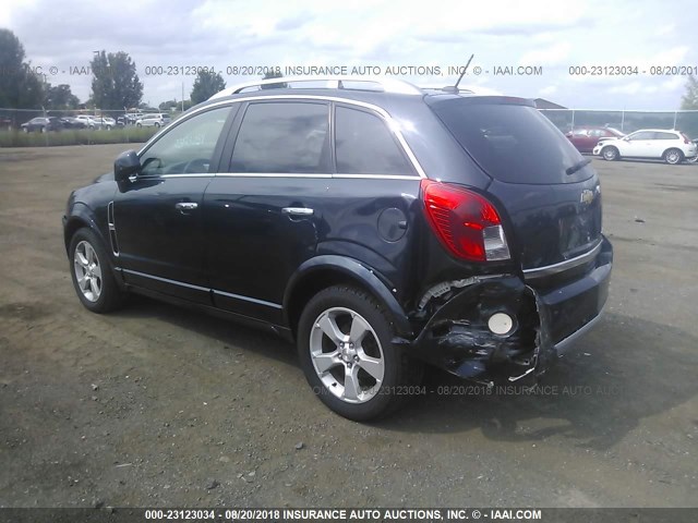 3GNAL4EK8ES638324 - 2014 CHEVROLET CAPTIVA LTZ BLUE photo 3