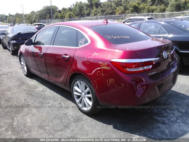 1G4PP5SK3D4150412 - 2013 BUICK VERANO RED photo 3