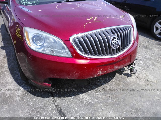 1G4PP5SK3D4150412 - 2013 BUICK VERANO RED photo 6