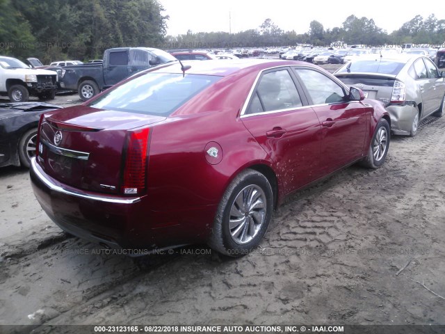 1G6DV57V180176796 - 2008 CADILLAC CTS HI FEATURE V6 RED photo 4