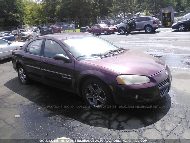 1B3AJ56U21N572752 - 2001 DODGE STRATUS ES MAROON photo 1