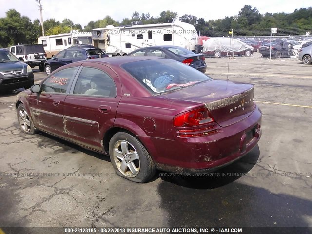 1B3AJ56U21N572752 - 2001 DODGE STRATUS ES MAROON photo 3