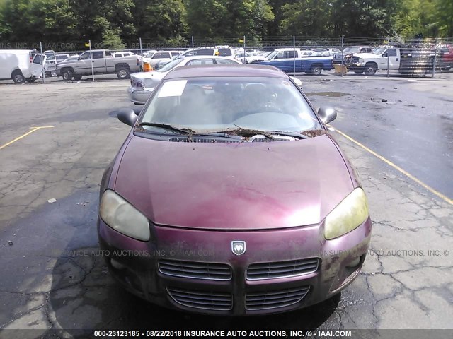 1B3AJ56U21N572752 - 2001 DODGE STRATUS ES MAROON photo 6