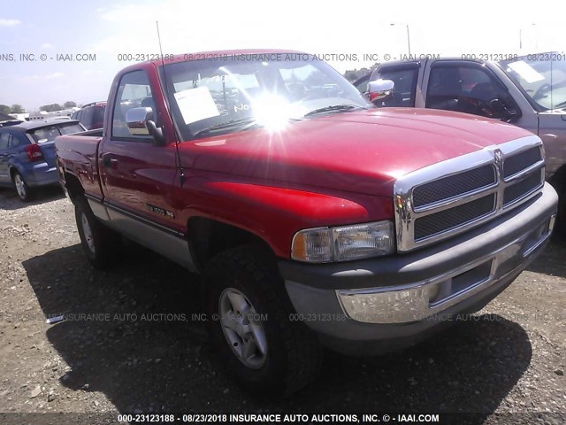 1B7HF16Y5TJ197993 - 1996 DODGE RAM 1500 RED photo 1