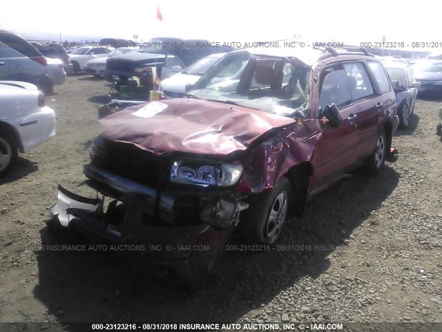 JF1SG63696H757695 - 2006 SUBARU FORESTER 2.5X RED photo 2