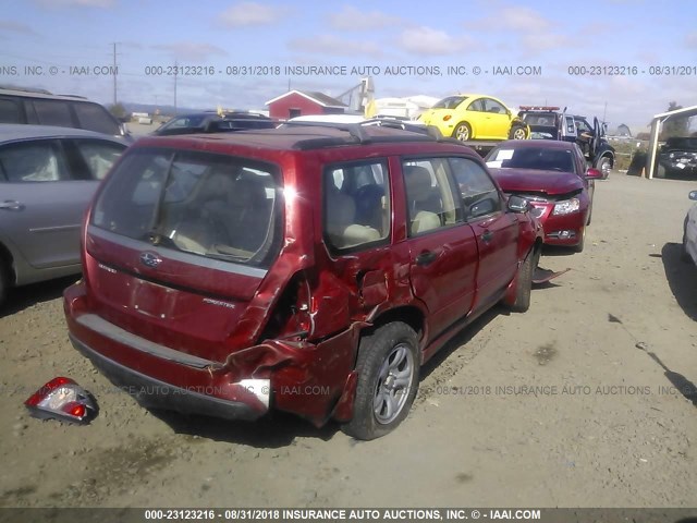 JF1SG63696H757695 - 2006 SUBARU FORESTER 2.5X RED photo 4