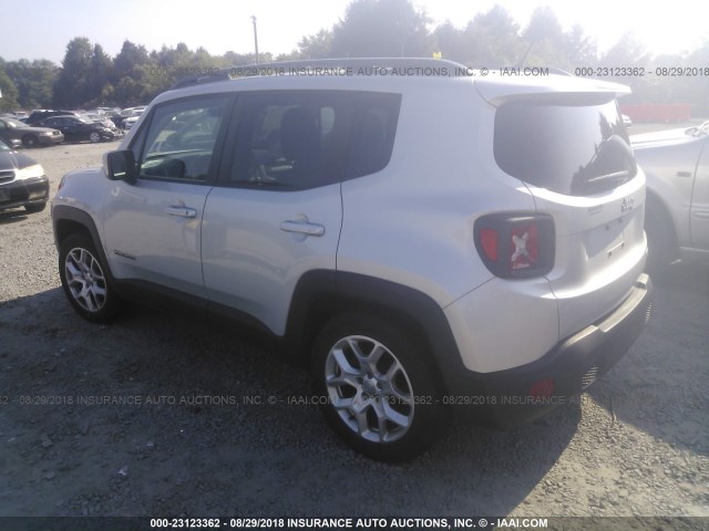 ZACCJABT5FPC20602 - 2015 JEEP RENEGADE LATITUDE SILVER photo 3