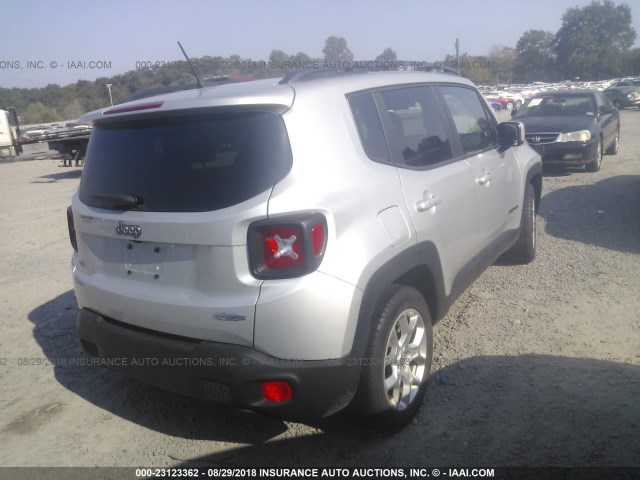 ZACCJABT5FPC20602 - 2015 JEEP RENEGADE LATITUDE SILVER photo 4