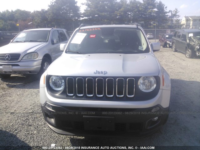 ZACCJABT5FPC20602 - 2015 JEEP RENEGADE LATITUDE SILVER photo 6