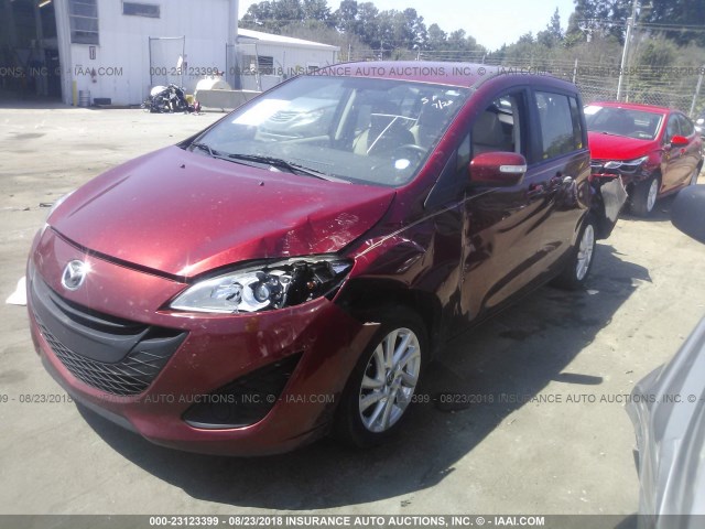 JM1CW2BL2E0173850 - 2014 MAZDA 5 SPORT RED photo 2