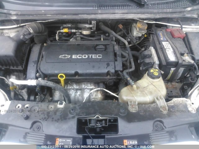 1G1JA6SH0C4158027 - 2012 CHEVROLET SONIC LS 白色 照片 10