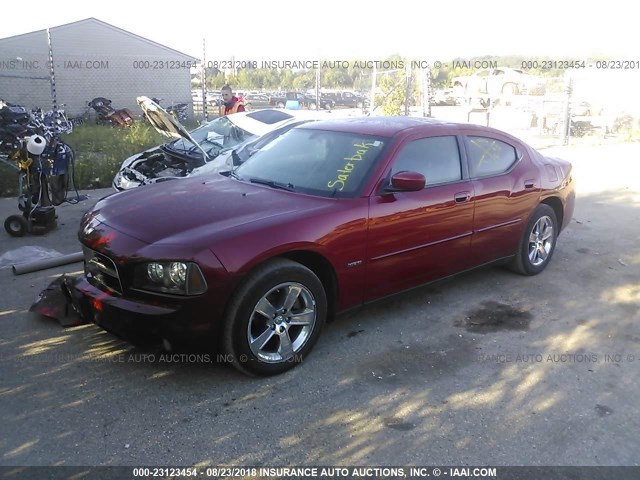 2B3KA53H77H887124 - 2007 DODGE CHARGER R/T RED photo 2
