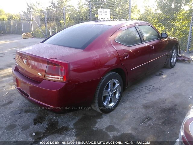 2B3KA53H77H887124 - 2007 DODGE CHARGER R/T RED photo 4