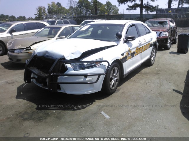 1FAHP2MK9GG132221 - 2016 FORD TAURUS POLICE INTERCEPTOR WHITE photo 2