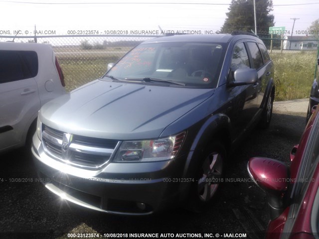 3D4PG5FV6AT182014 - 2010 DODGE JOURNEY SXT BLUE photo 2