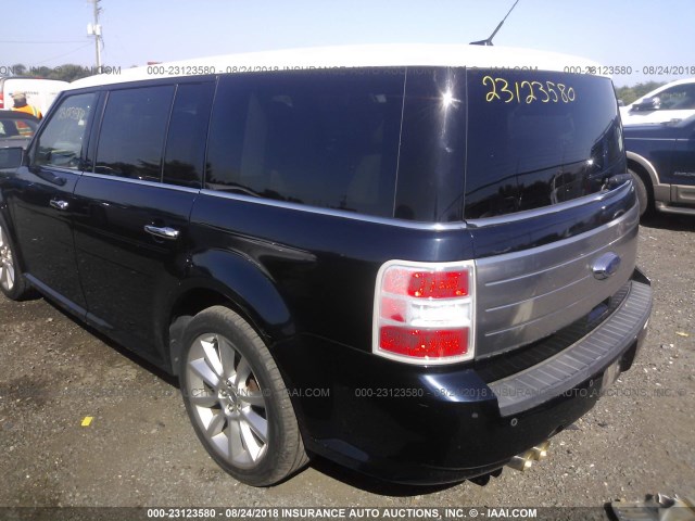 2FMGK5DC1ABA82164 - 2010 FORD FLEX LIMITED BLUE photo 3