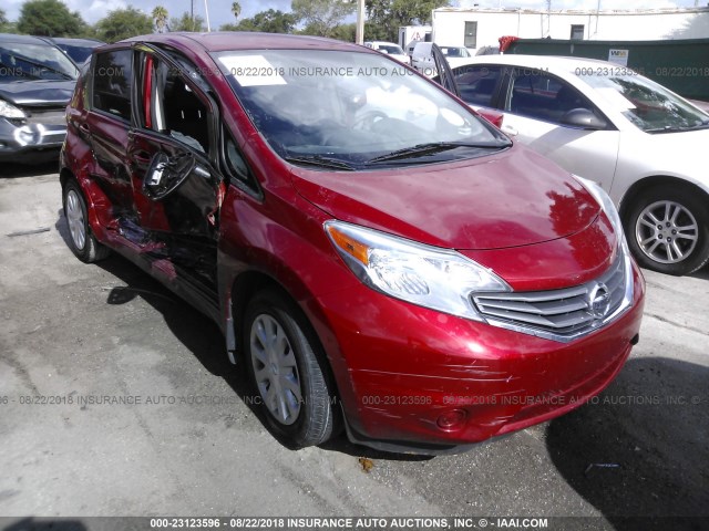 3N1CE2CPXFL444164 - 2015 NISSAN VERSA NOTE S/S PLUS/SV/SL/SR RED photo 1