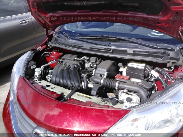 3N1CE2CPXFL444164 - 2015 NISSAN VERSA NOTE S/S PLUS/SV/SL/SR RED photo 10