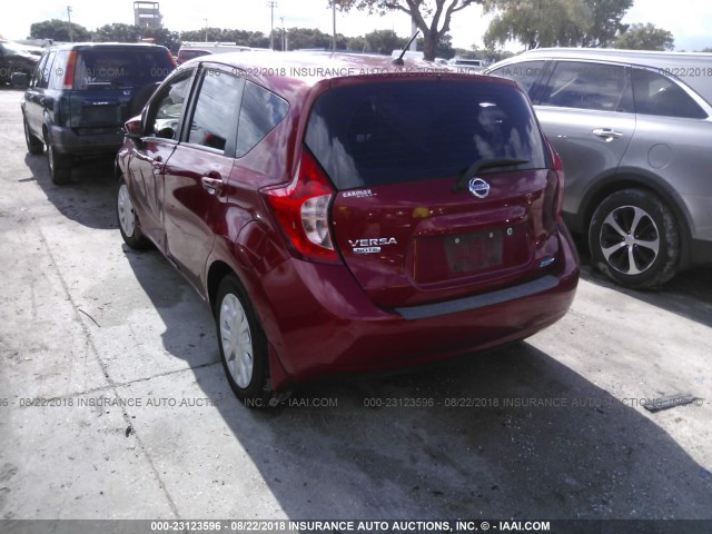 3N1CE2CPXFL444164 - 2015 NISSAN VERSA NOTE S/S PLUS/SV/SL/SR RED photo 3