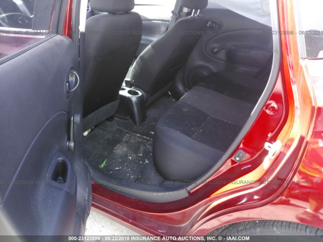 3N1CE2CPXFL444164 - 2015 NISSAN VERSA NOTE S/S PLUS/SV/SL/SR RED photo 8