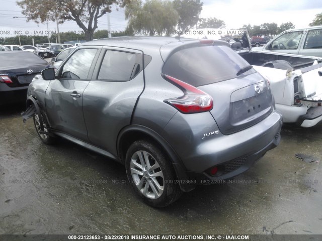 JN8AF5MR9GT607536 - 2016 NISSAN JUKE S/SV/SL/NISMO GRAY photo 3