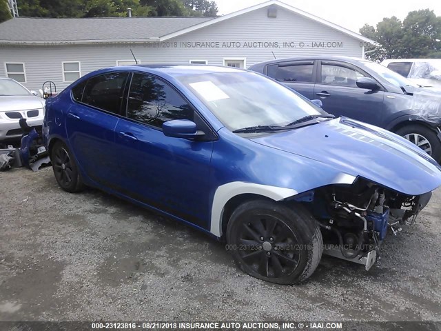 1C3CDFBB4ED668813 - 2014 DODGE DART SXT BLUE photo 1