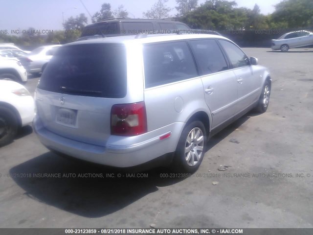 WVWVD63B63E429340 - 2003 VOLKSWAGEN PASSAT GLS SILVER photo 4