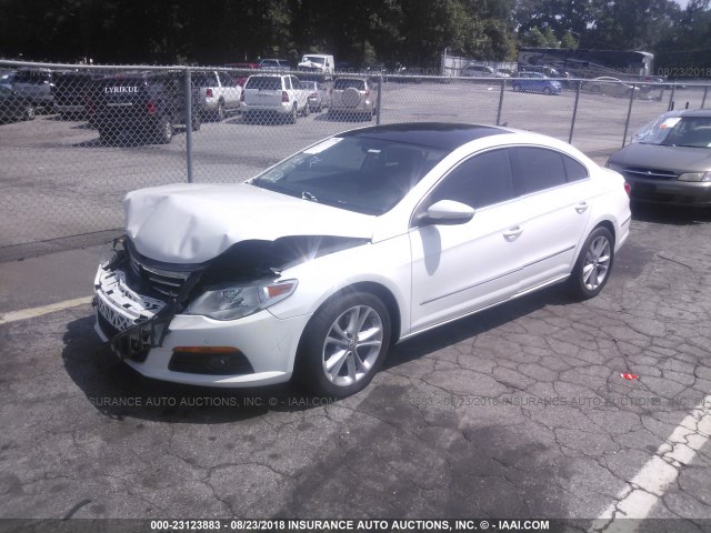 WVWHN7AN1AE545569 - 2010 VOLKSWAGEN CC LUXURY WHITE photo 2